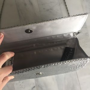 Magid Evening Bags - Magid Evening clutch Purse Silver Chain Metal Club Magid Evening Bags - Magid Evening clutch Purse Silver Chain Metal Club
